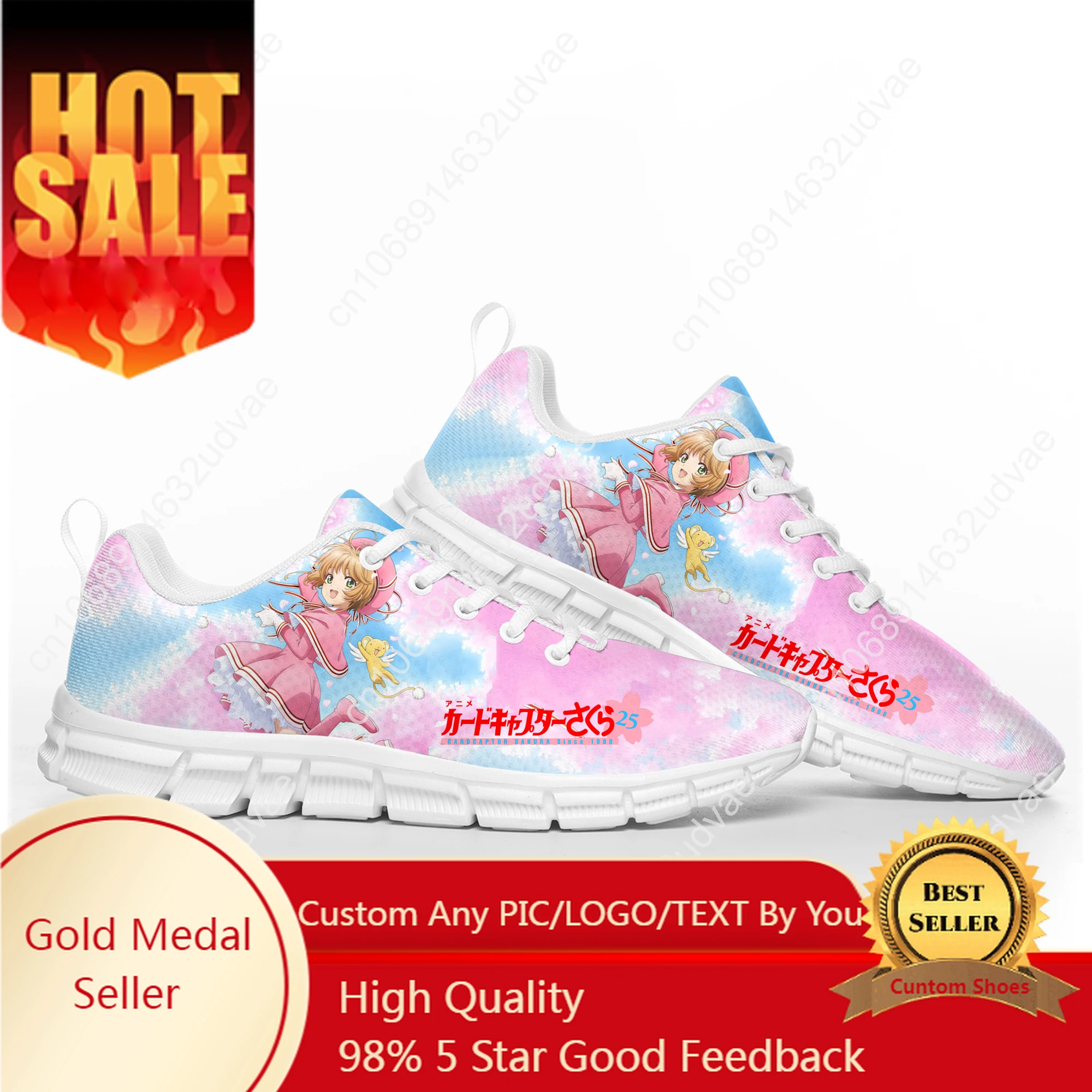

Cardcaptor Sakura Sports Shoes Mens Womens Teenager Customized Sneakers Casual Custom Made Shoe High Quality Couple Shoes