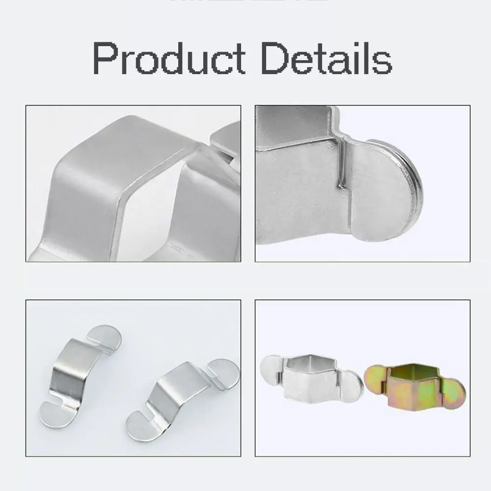 Kunci Hexagonal Stainless Steel yang Dapat Digunakan Kembali Warna Emas/Perak Kunci Hexagonal 4-titik Kunci Pipa yang Dapat Dilepas Kunci Selang Pipa