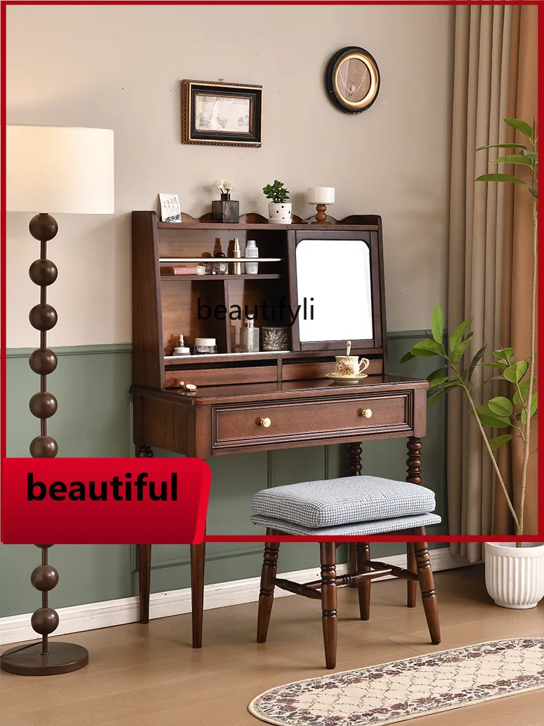 

X Solid wood dressing, dressing table, retro makeup table, bedroom, other living room, antique style