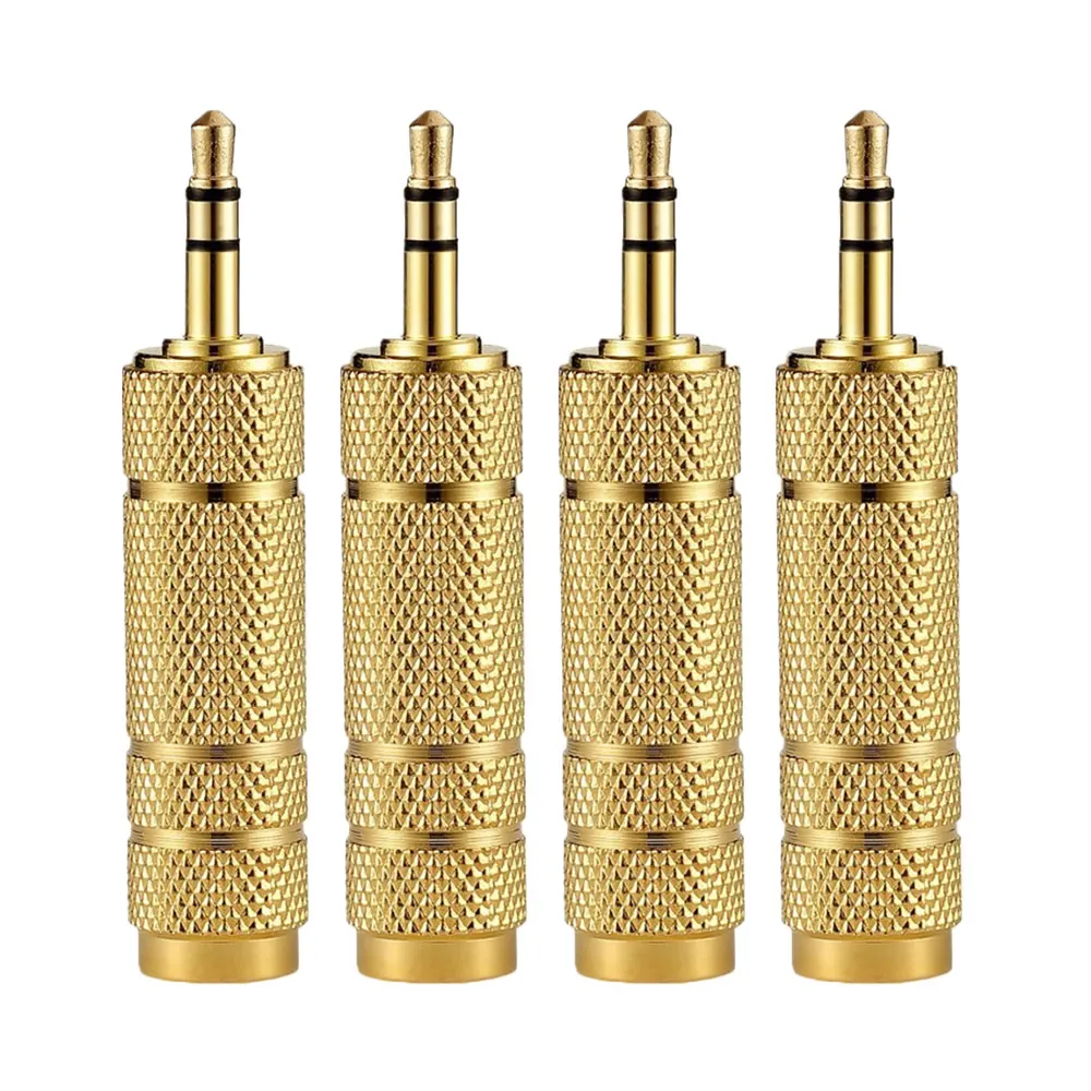 Small to Big Headphone Adapter Converter Plug 3.5MM to 6.35MM Jack Audio Gold Plated 1/8