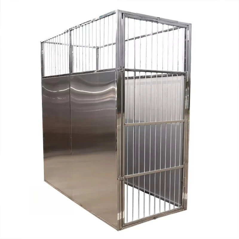 2026 Modular Dog Kennel Movable Large Animal Cat Dog Pet Cage Veterinary Stainless Steel Pet Cage for Commercial Equipment