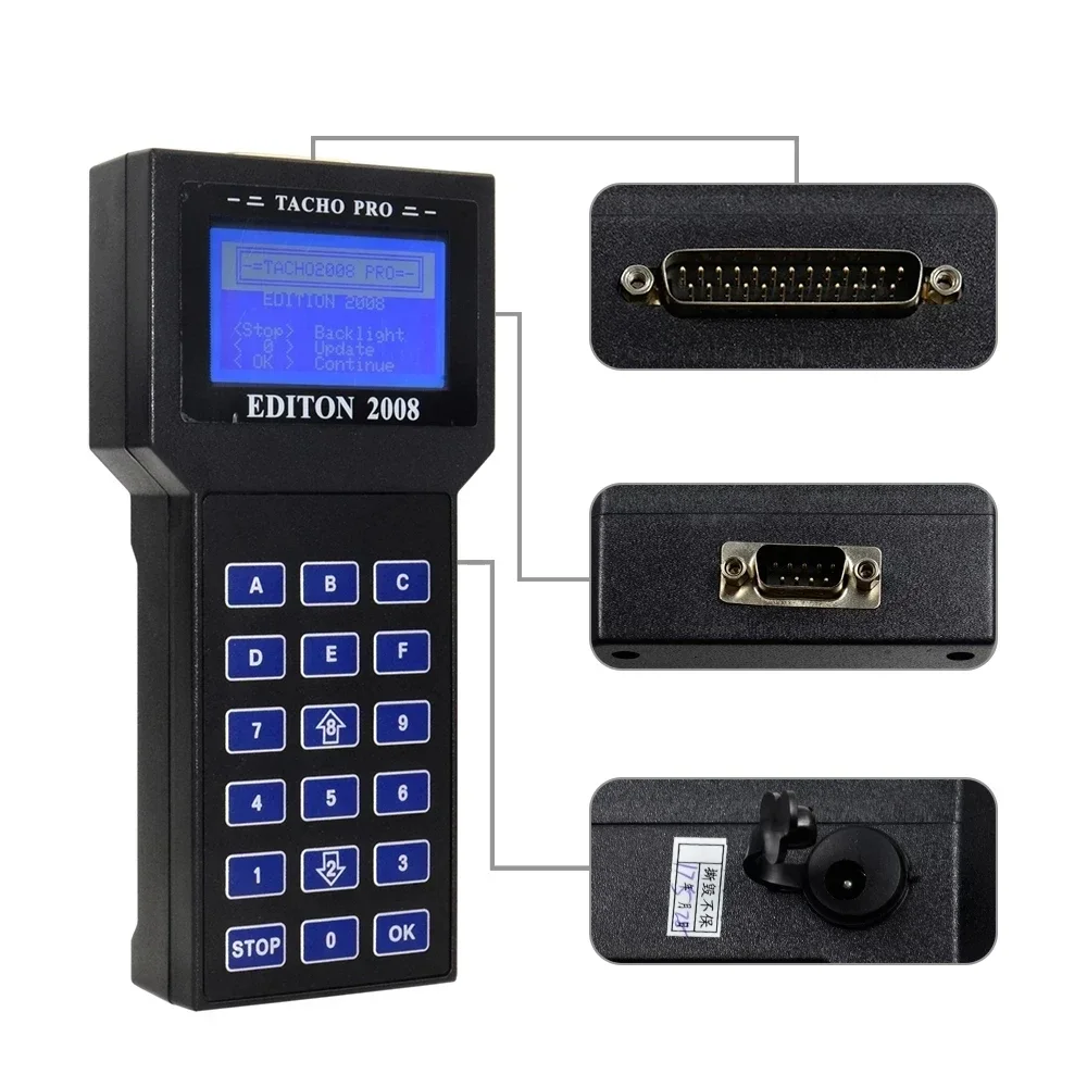 High Quality Tacho Pro 2008 Unlock Tachopro 2008 July main unit Universal Dash Master Programmer cable Mileage Correction Tool