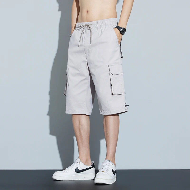 New High-Quality Summer Leisure Outdoor Sports 7-Point Trousers Men'S Loose Fit Fashion Versatile Multi Pocket Workwear Short