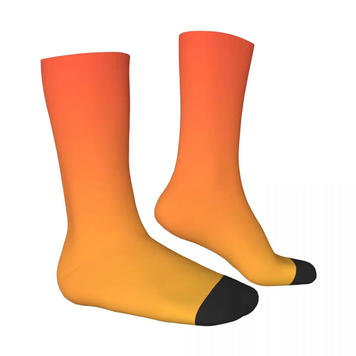 Modern Trendy Abstract Yellow Orange Ombre Solid Colour Art Socks Male Mens Women Summer Stockings Hip Hop