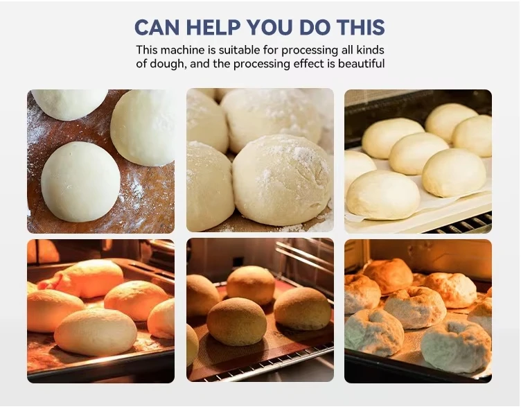 Mini máquina semiautomática para hacer bollos, Pizza, pan, pastel, masa, divisor automático completo, rodillo redondo, Cortadora de panadería, Maquina