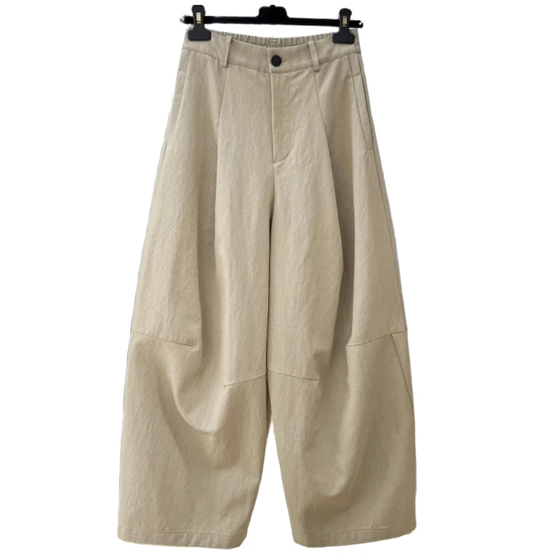 

SuperAen 2026 Весенне-летние новые свободные брюки оверсайз с высокой талией, однотонные, простые, для офиса, повседневные