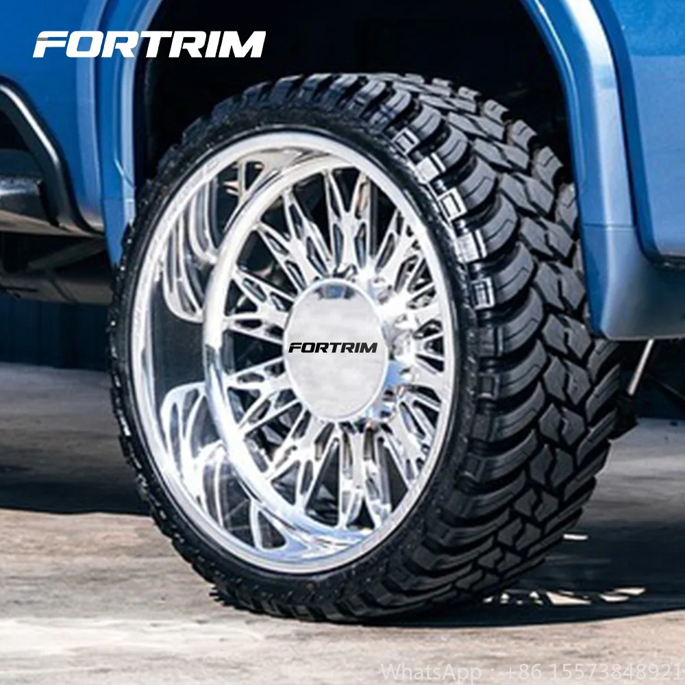 Polished Deep Dish Wheel Chrome Forged Alloy Wheel for Truck Wheel 6x139.7 8x180 8x165.1 8x170 8x200 22x12 24x14 26x16