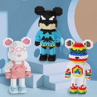 Bear Tandem Building Block Series, Small Particle Building Block Micro Particle Building Block Toys for Boys and Girls Duplo