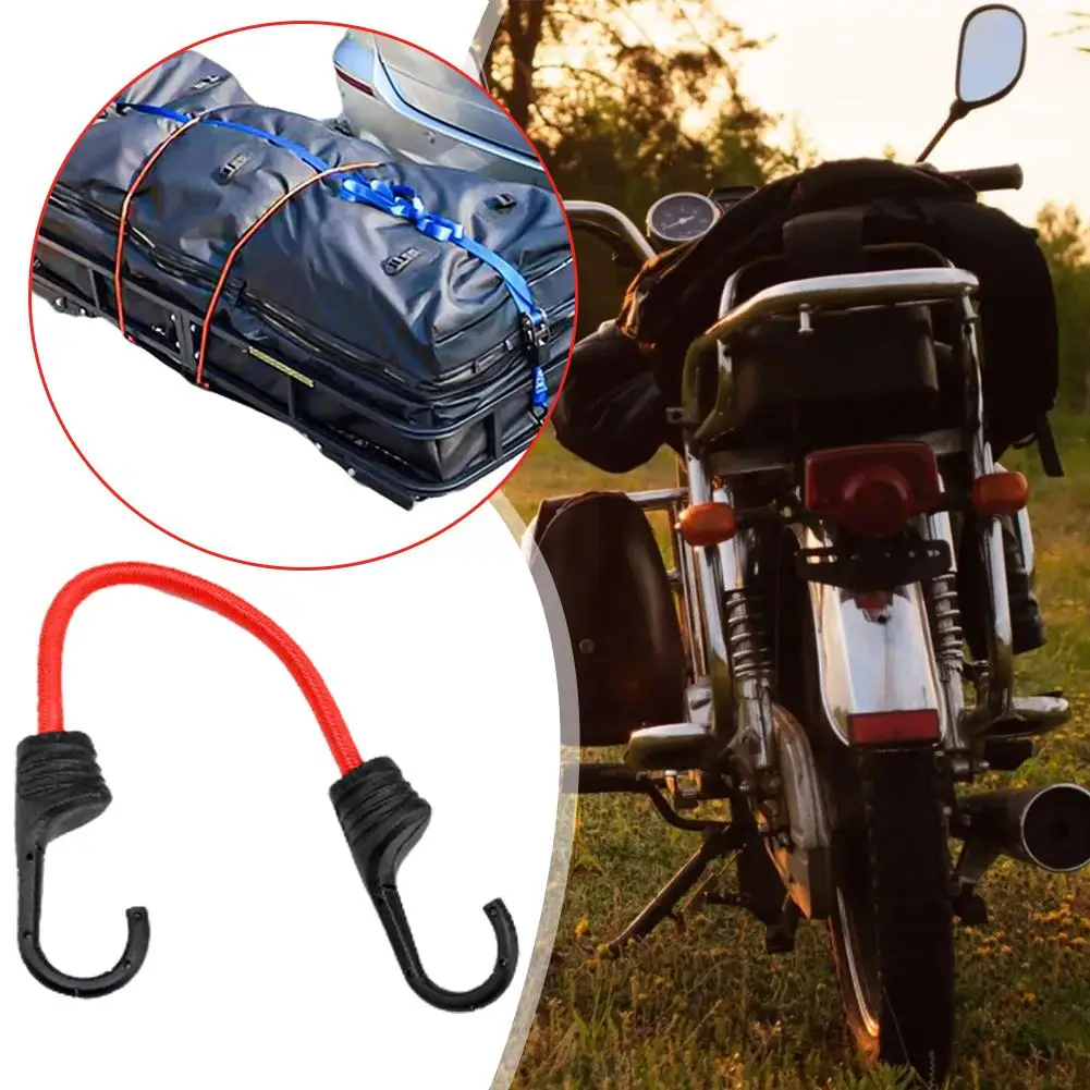 Motorcycle Elastic Luggage Rack With Hooks Adjustable Elastic Belt Rope Cargo Lashing Motorbike Accessories Luggage Fixing A4A1