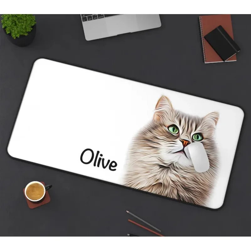 Customizable Name Print Non Slip Gaming Desk Mouse Pad, Multi Holiday Gift Wedding Souvenir Birthday Xmas New Year For Friends