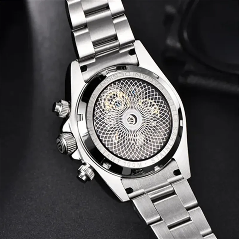 PAGANI DESIGN Top Brand Men Watch Rainbow Bezel Man Mechanical Stainless Steel Waterproof 100M Automatic Watches Reloj Hombre