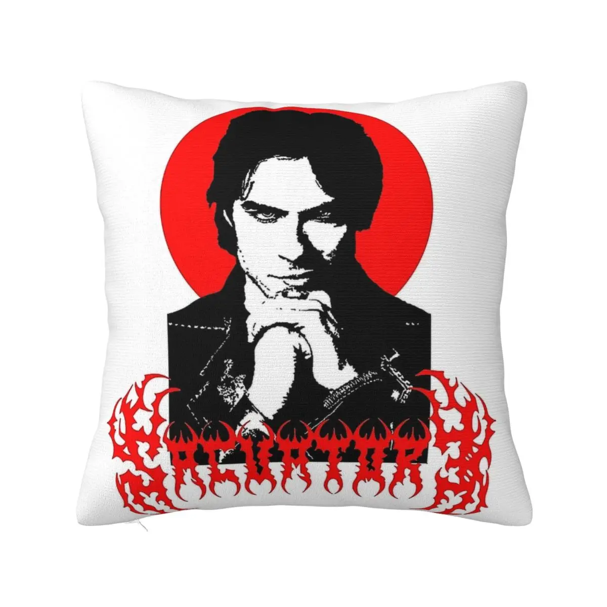 Vampire Diaries Vampire Chronicles Damon Salvatore Square Pillow White Square pillow