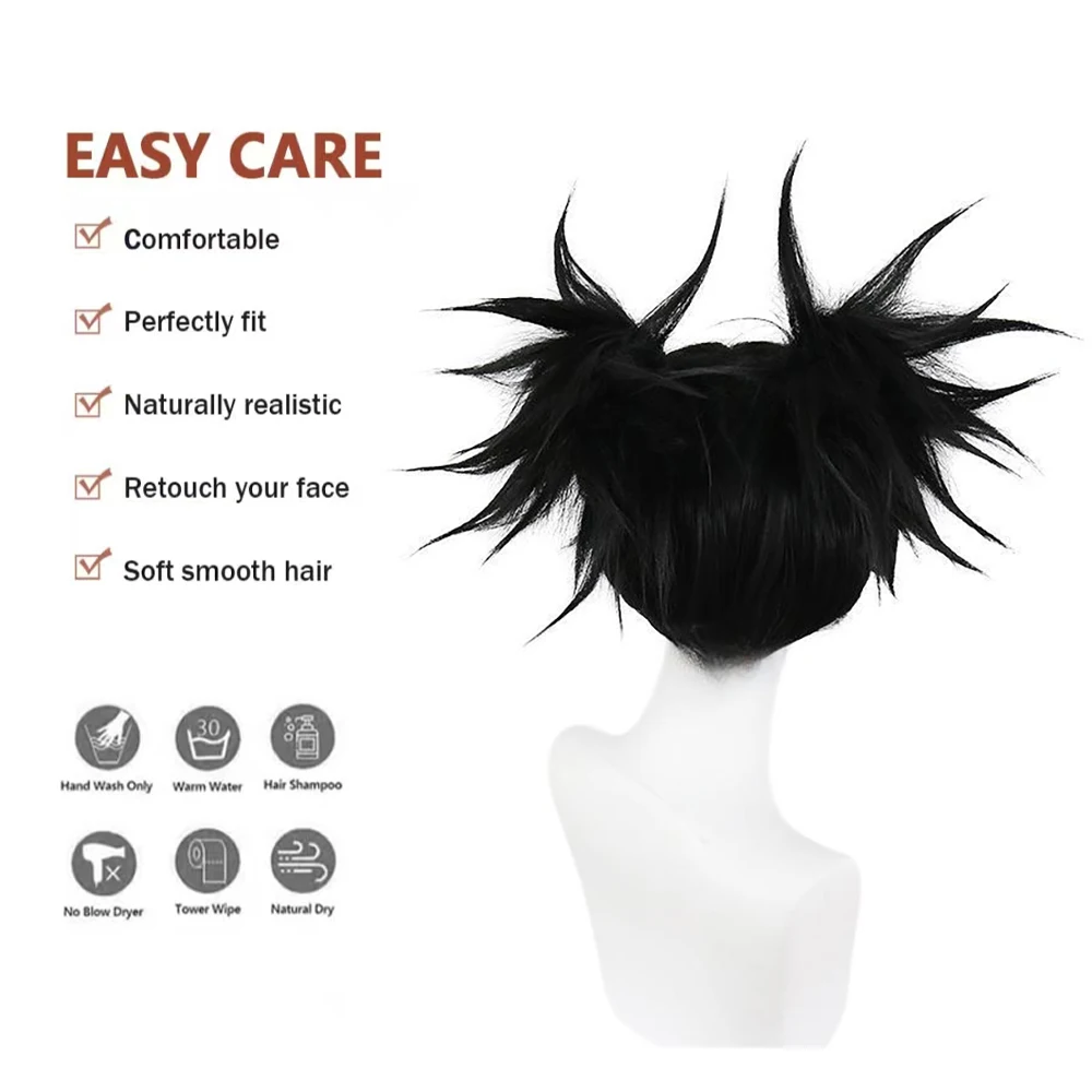 คุณภาพสูง ‌ วิกผมคอสเพลย์ จูจุสึ ไคเซ็น โชโซ แบบผมสังเคราะห์ ยาว 14 นิ้ว สีดำ ทรงผมหางม้าคู่ ถักเปียสูง สำหรับงานปาร์ตี้หรือใช้ในชีวิตประจำวัน