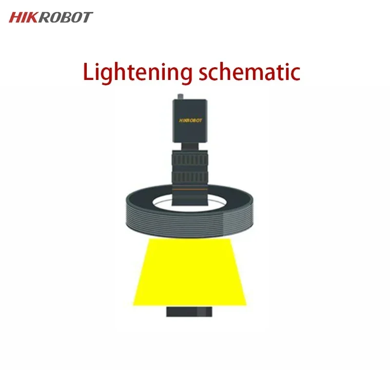 حار جديد في المخزون HIKROBOT الصناعية مصدر الضوء الدائري 40 ~ 70 مللي متر مسافة العمل 38 مللي متر أدوات البصريات القطر المضيء fo