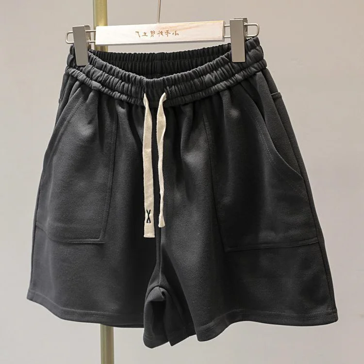 

plus Size 300 Pou Casual High Waist Sports Pants Hide Meat Wide Leg orts Loose Versatile Summer Hot Pants for plus Size ...