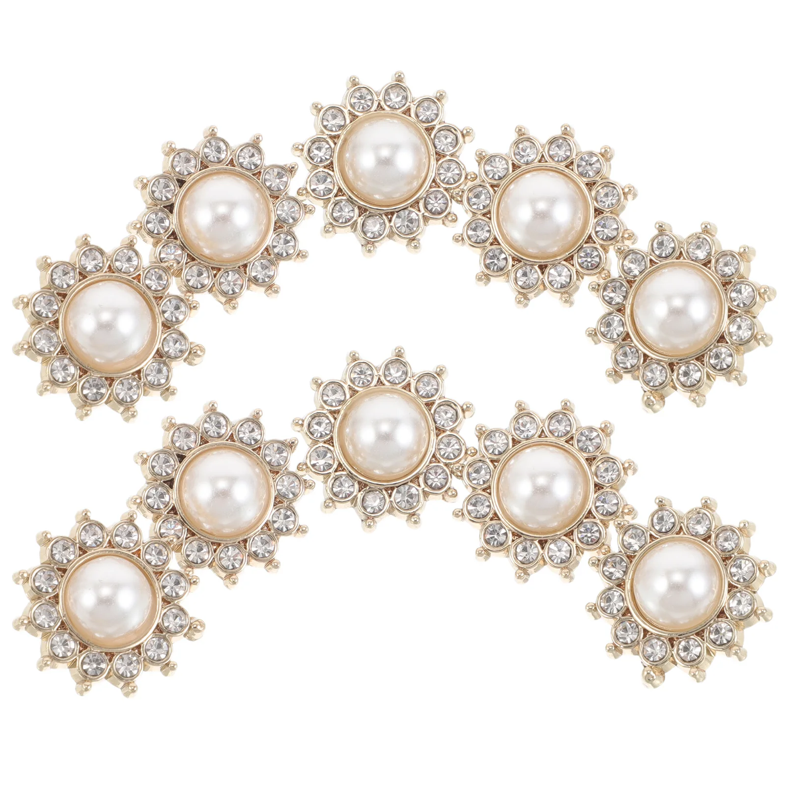 

10pcs Pearl Buttons Vintage Alloy Women's Coat Trench Sweater Clothing Decoration Sewing DIY Accessories Business for Cardigans