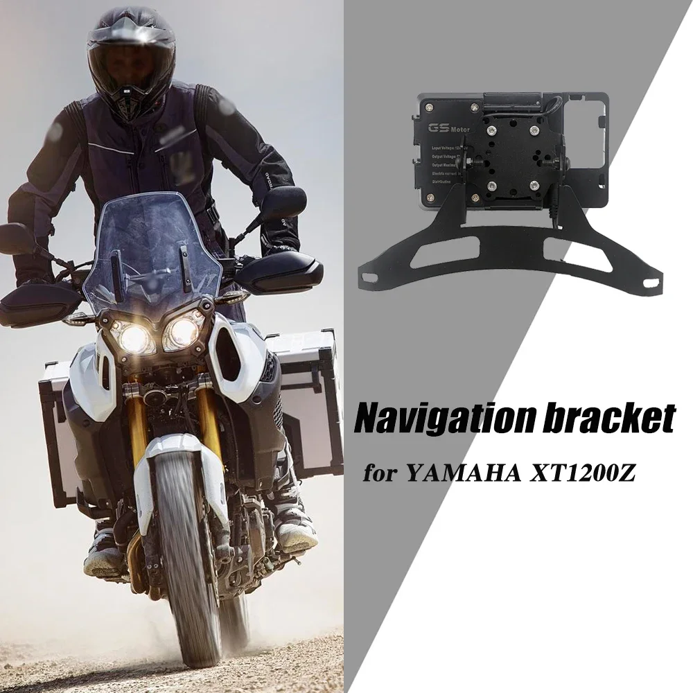 Motorcycle navigation bracket for YAMAHA XT1200Z XT 1200 Z Super Tenere handheld gps navigator usb charger Phone Navigation hold