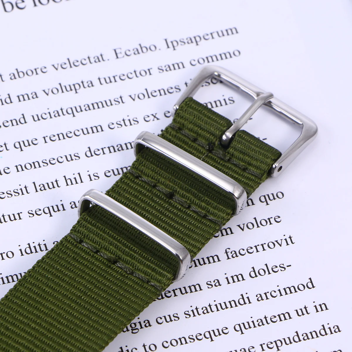 

Nylon Watch Strap 22Mm Heavy Duty Woven Band Soft Breathable Army Green Replacement Strap For Men Women Durable Secure Fit