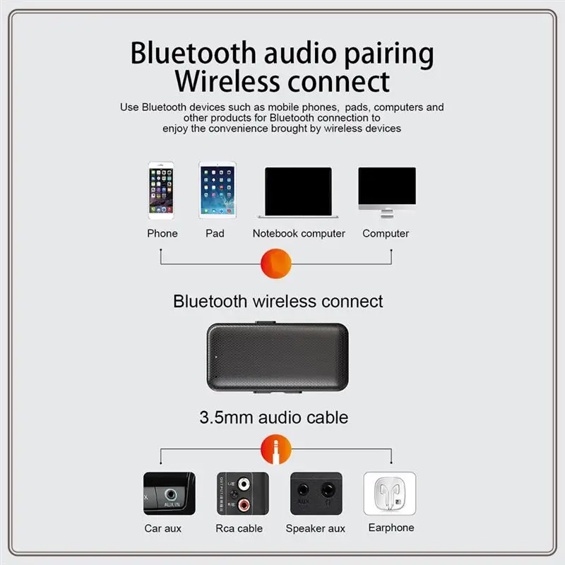 Handal-Penerima Bluetooth 5.3 3.5Mm AUX Jack Adaptor Mobil Bluetooth untuk Headphone Berkabel TV Speaker Mobil Pemutar MP3 Penerima Audio