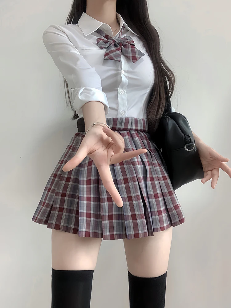 

Оригинальный Jk orm irt Tokyo Annual Record с застежкой на талии для ранней осени, женский студенческий Sle Slim Fit, белый длинный свеч Co...