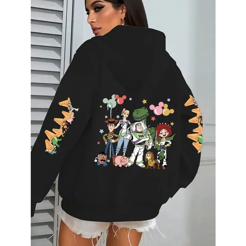 

2025 Autumn/Winter Disney Toy Story Series Fashion Hoodie Cotton Men's and Women's Fashion Couple Leisure Trend