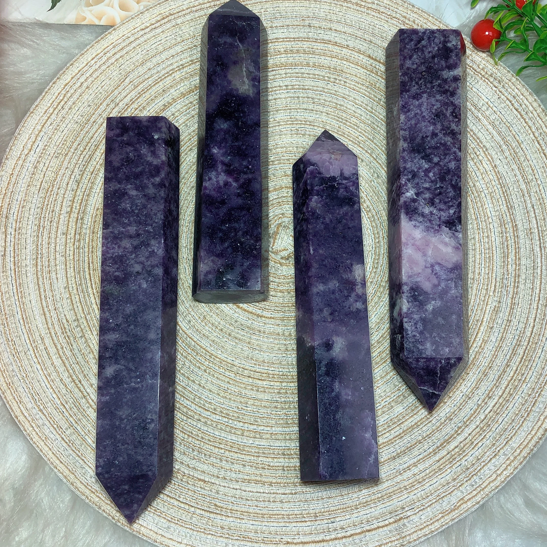 Natural Crystals Big Lepidolite Tower High Quality Energy Healing Reiki Home Decorations Room Decor Gift