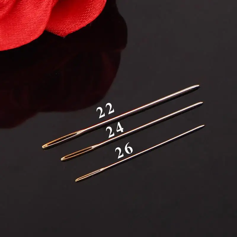 30pcs Cross Stitch Needles Gold Tail Needle Blunt Embroidery Needle Cross Stitch Needlework Tools