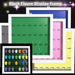 DIY Puzzle Building Blocks Photo Frame Compatible with Lego Blocks Minifigures Storage and Display Stand Children's Toys Gifts