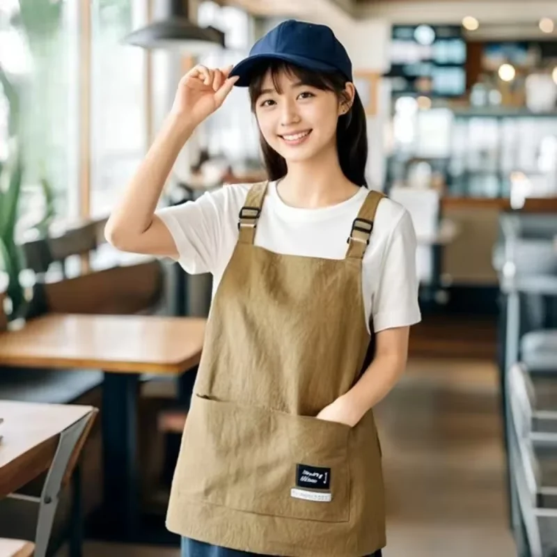 New Professional Sleeveless Apron With Large Pocket 2 Sizes For Hairdressing Nail Art Cafe Ca