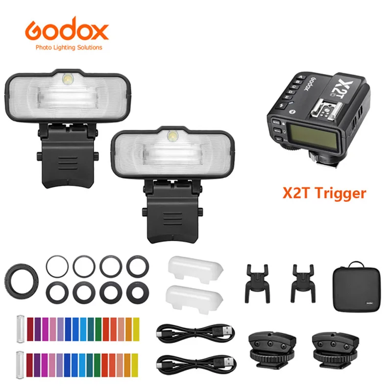 Godox - MF12-K2 Macro Flash Color Light TTL 2.4GHz Wireless Control Speedlight for Sony Canon Nikon Fuji Olympus Pentax Camera