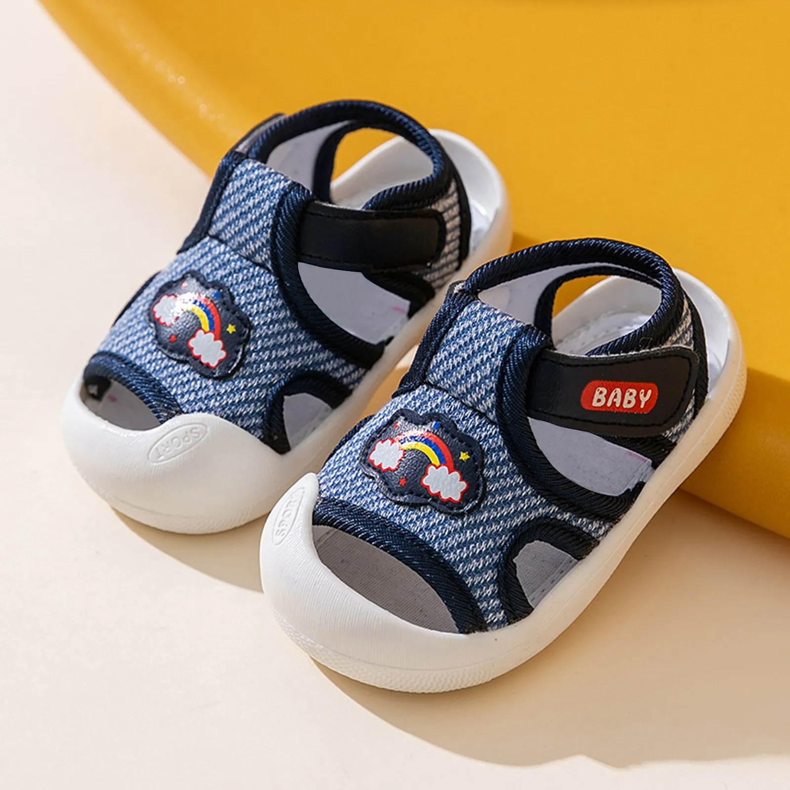 

2024 Summer Baby Boys Girls Sandals Children Beach Sandals Cartoon Infant Toddler Shoes Comfortable Soft Sole Walking Shoes 1-3T