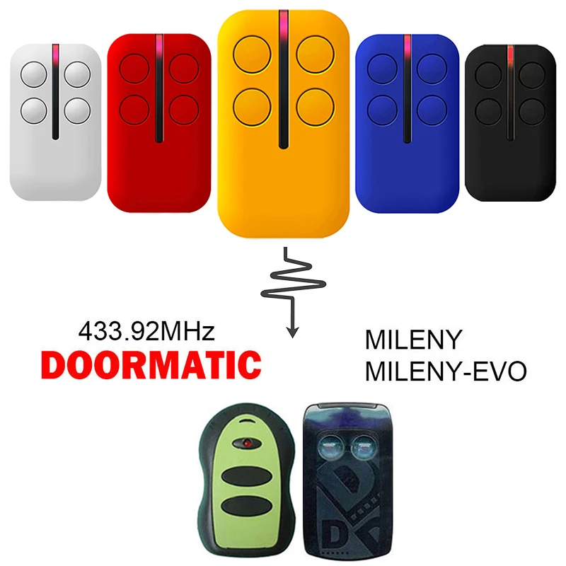 

DOORMATIC MILENY EVO Garage Door Opener Remote Control 433.92MHz Gate Remote Control / Electric for Gate Controller