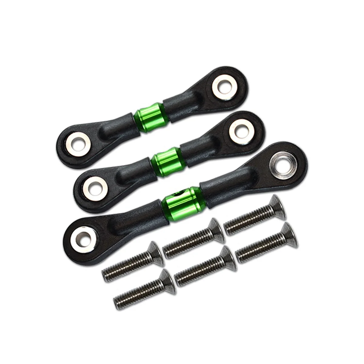 

3Pcs Steering Link Rod Servo Rod for TT-02 TT-02T TT02 TT02T 1/10 RC Car Upgrades Parts Accessories,Green