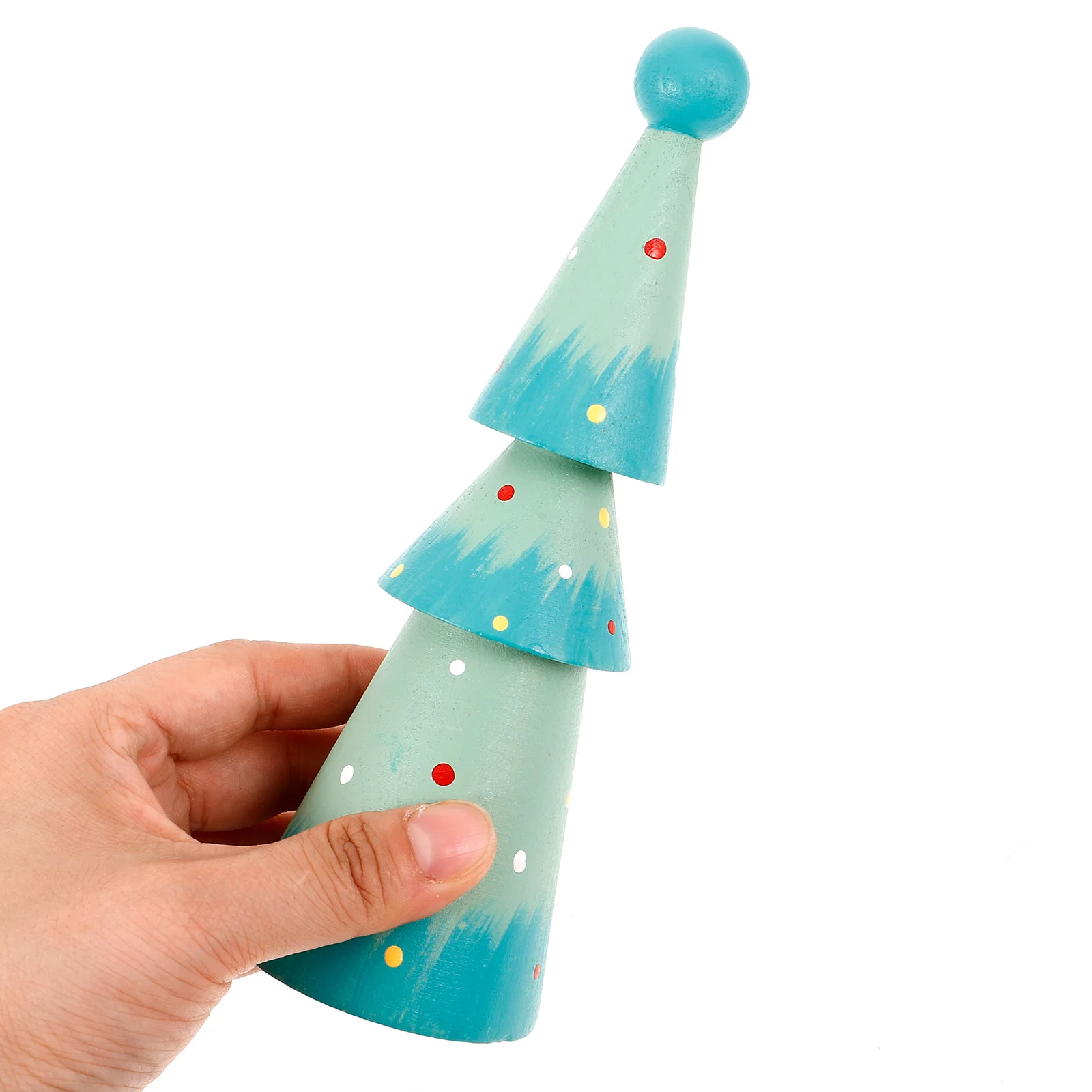 

Exquisite Wood Christmas Tree Ornament for Tabletop Desktop Mantel Window Display Living Room Bedroom Office Holiday Decorative