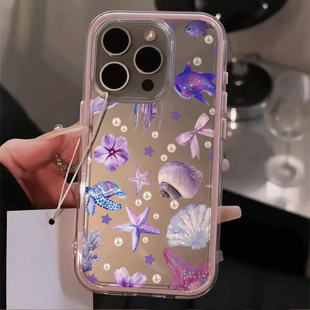 Sea Turtle Fish INS Shockproof Phone Case For Samsung Galaxy S26 S25 S23 S22 Ultra Plus A57 A55 A54 A37 A36 A35 Bumper TPU Cover
