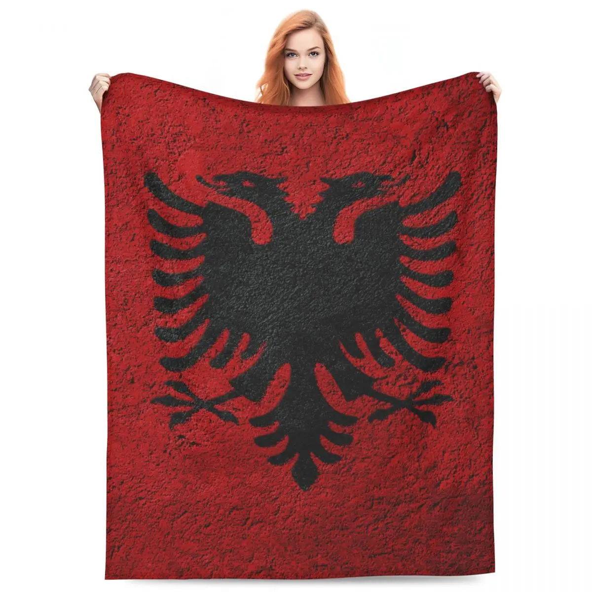 

Albania Flag 04 Blankets Flannel Sofa Throw Blanket Super Soft Throw Blankets for Home Bedroom Office Throws Bedspread Quilt