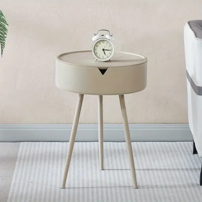

Creamy Wind Bedside Cabinet Simple Modern Household Bedroom Small Bedside Storage Cabinet Nordic Iron Art Simple Bedside Table