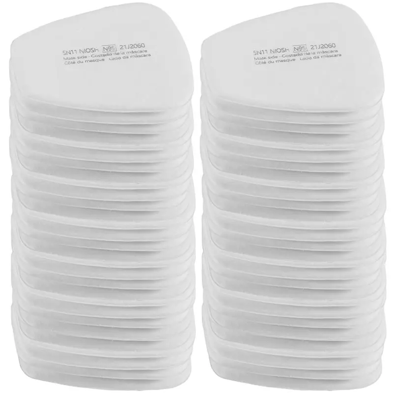 FULL-60PC 5N11 Respirator Filter Cotton For 6200, 6502, 6800, 7502 Series Respirator Against Particulates, Dust, Paint, Sanding