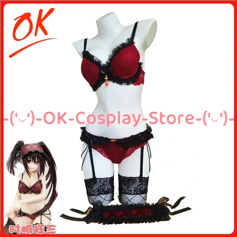 

[На заказ] аниме DATE A LIVE Tokisaki Kurumi костюмы для косплея женское сексуальное кружевное нижнее белье бюстгальтер и трусы комплект наряд на Хэллоуин