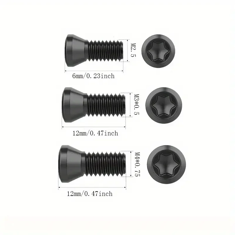 50pcs Cutter Arbor Screw 10 Alloy Steel Torx Screws for CNC Turning Tools/Plug-ins M2 M2.2 M2.5 M3 M3.5 M4
