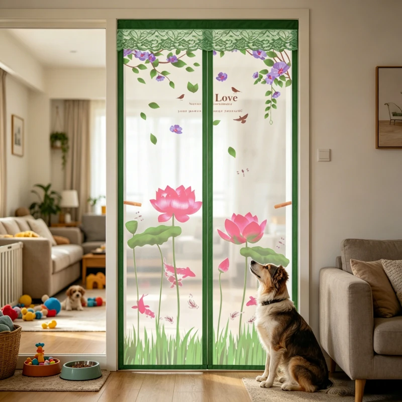 Moustiquaire magnétique silencieuse, respirante et efficace contre les moustiques, installation autocollante sans perçage