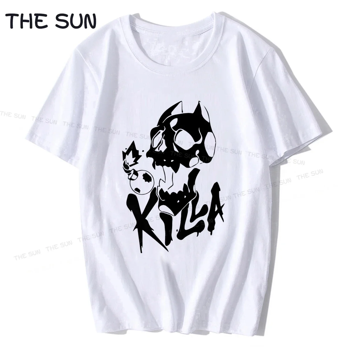 

High Quality T-Shirts Men T Shirt Killer Queen Japanese Short Sleeve JoJos Bizarre Adventure Tees Anime Clothing cotton