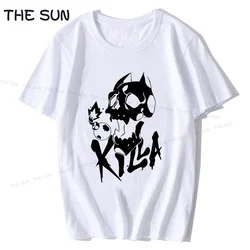 High Quality T-Shirts Men T Shirt Killer Queen Japanese Short Sleeve JoJos Bizarre Adventure Tees Anime Clothing cotton