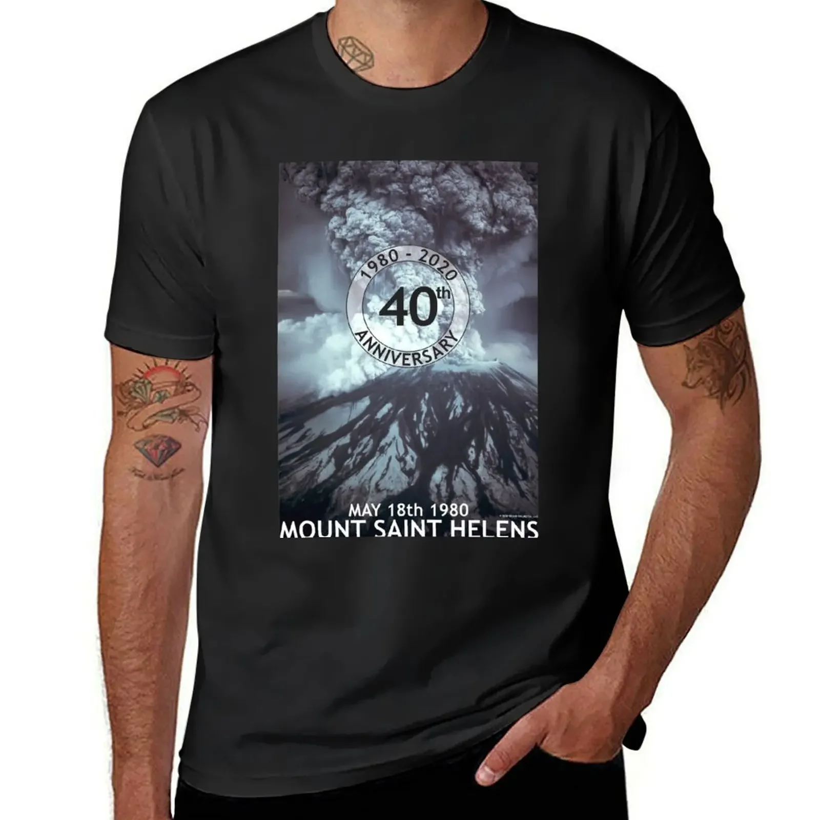 Mount Saint Helens 40th Anniversary T-Shirt oversizeds shirts graphic tee rapper graphic tees designer t shirt men