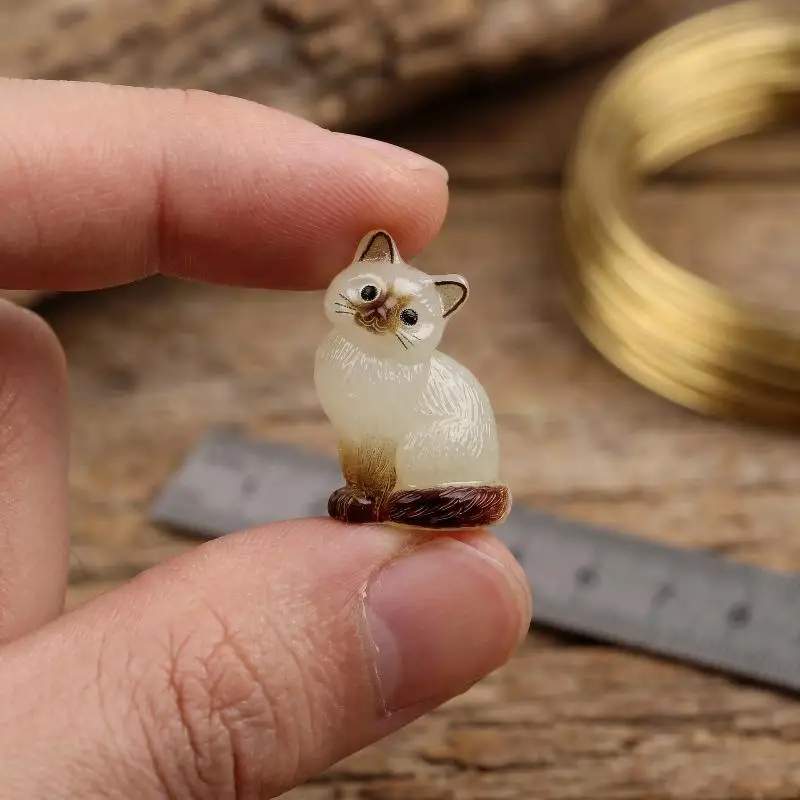 10pcs Miniature Noctilucent Cute Siamese Cat Kitten Cat Micro Landscape Ornaments For Decoration Decor Room Desk Accessories