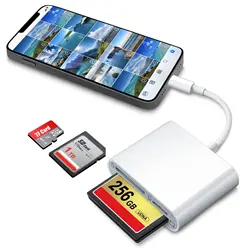 Canon t7 sx740 nikon z50 d7500 d3100 CF Kart Okuyucu iPhone/iPad SD TF Hafıza Kartı Okuyucu ile Uyumlu Kamera Aksesuarları