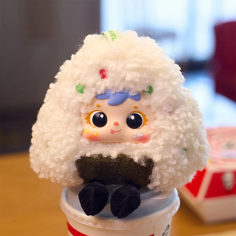 Drei kleine frittierte Garnelen Reis- und Gemüserolle Plüsch-Blindbox kreative süße Cartoon-Puppe Überraschung Weihnachtsgeschenk Blindbox