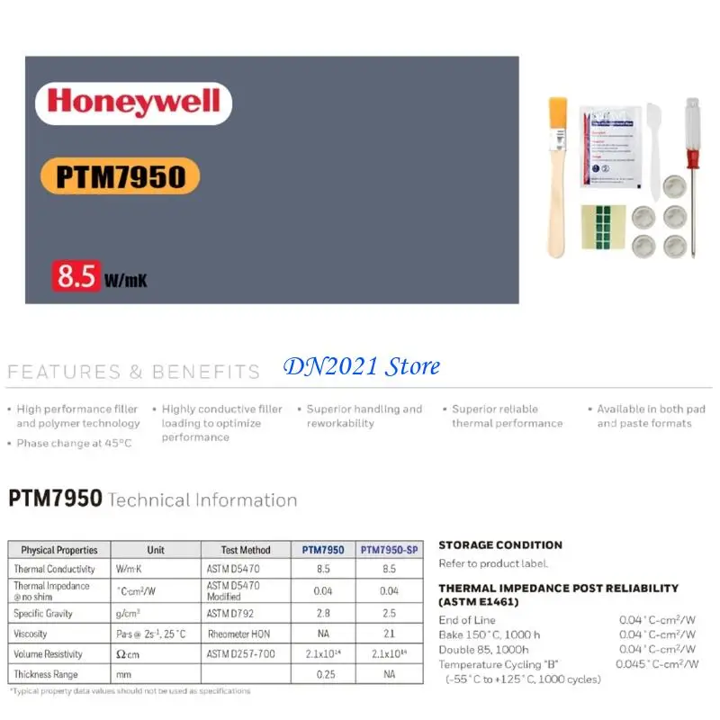 F3KE PTM 7950 عجينة حرارية: وسادة سيليكون موصلة لتبريد GPU/CPU