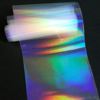Holographic Nail Sticker Transfer Nail Foil For Gluing Transparent Laser Design DIY Nail Art Decals Tips Manicure Tool 8CMx100CM