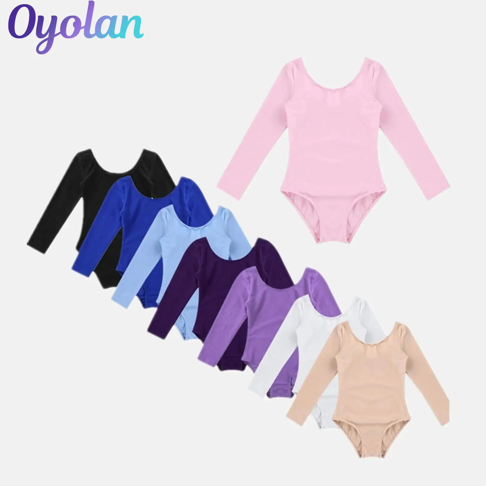 

Kids Girls Gymnastics Leotards Ballet Jersey Bodysuit Long Sleeve Ballet Leotards Dance Costume Tight Fitting Jumpsuit Dancewear